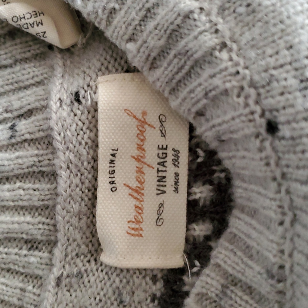 Weatherproof Gray Patterned Crewneck Sweater - image 5